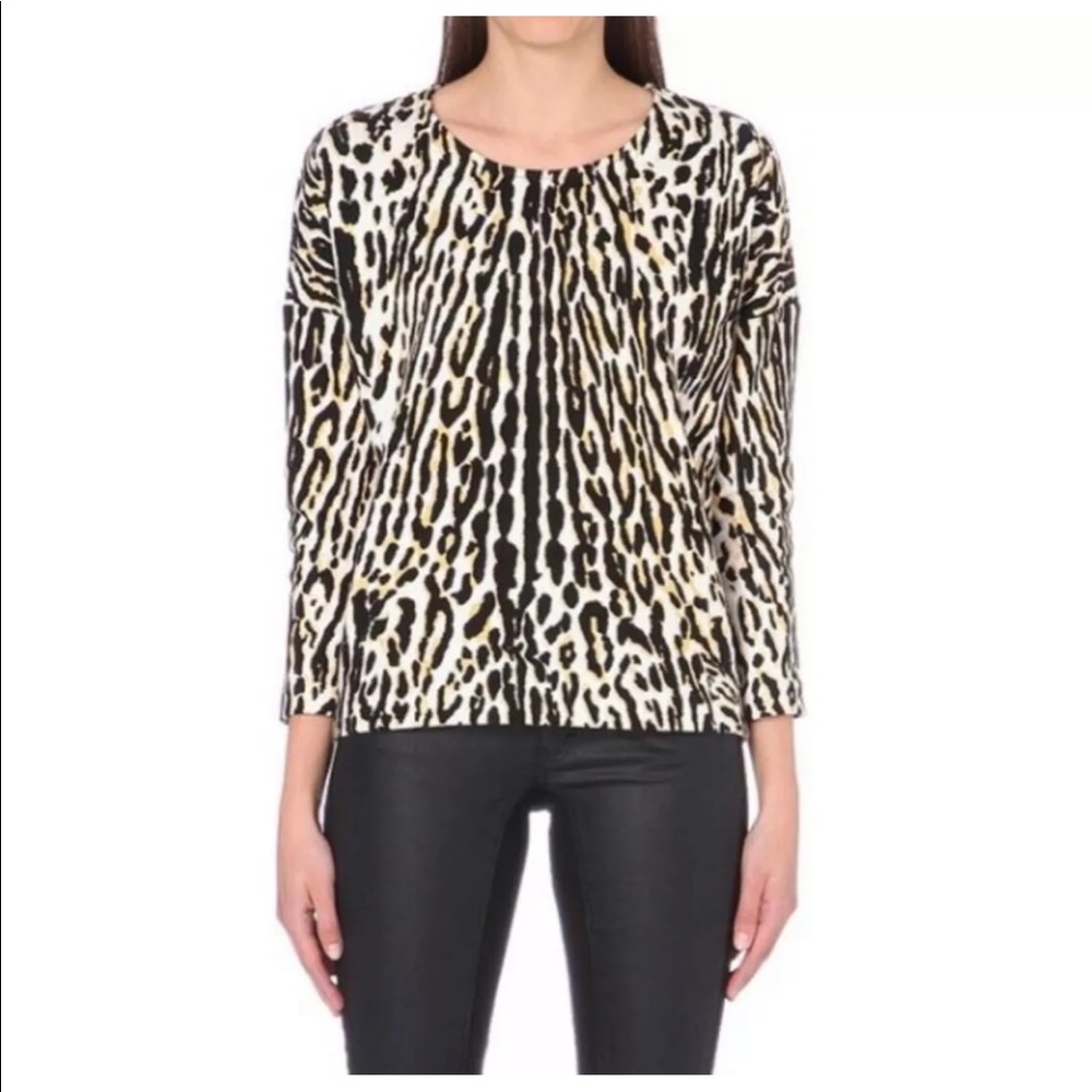 Sz small Maje leopard sweatshirt top